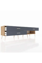 Hyperion TV Ünitesi 3 Çekmeceli  176x44x51 Çam-Çam/Antrasit