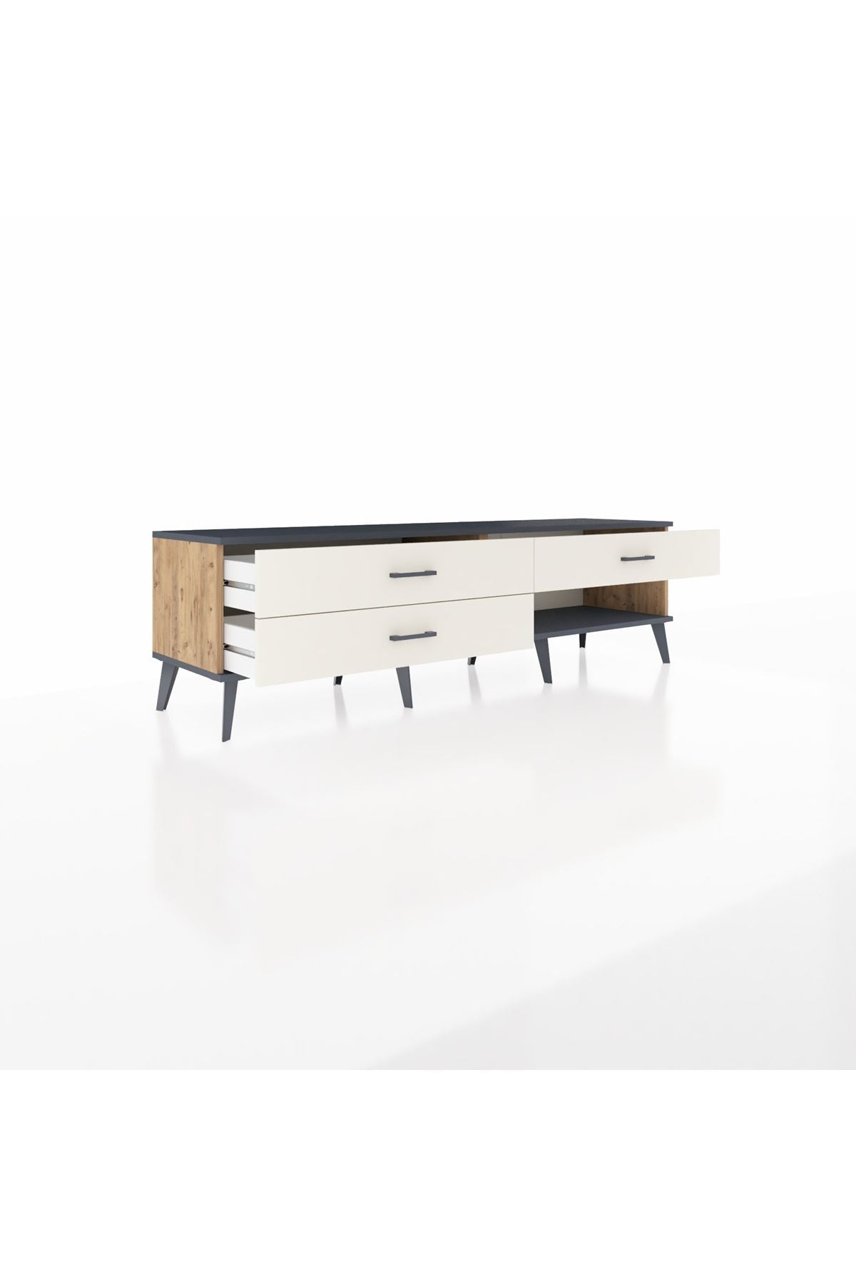 Hyperion TV Ünitesi 3 Çekmeceli  176x44x51 Çam-Antrasit/Aytaşı