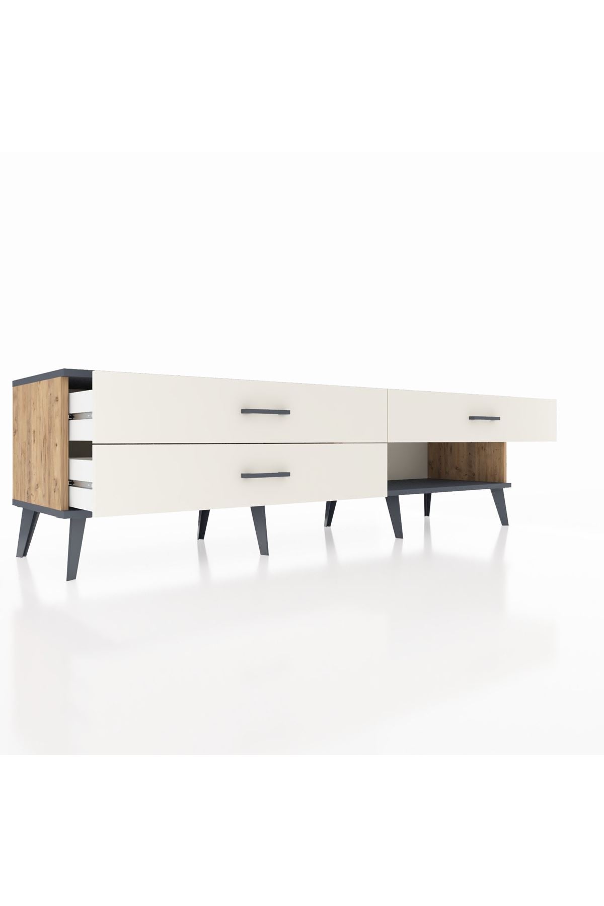 Hyperion TV Ünitesi 3 Çekmeceli  176x44x51 Çam-Antrasit/Aytaşı