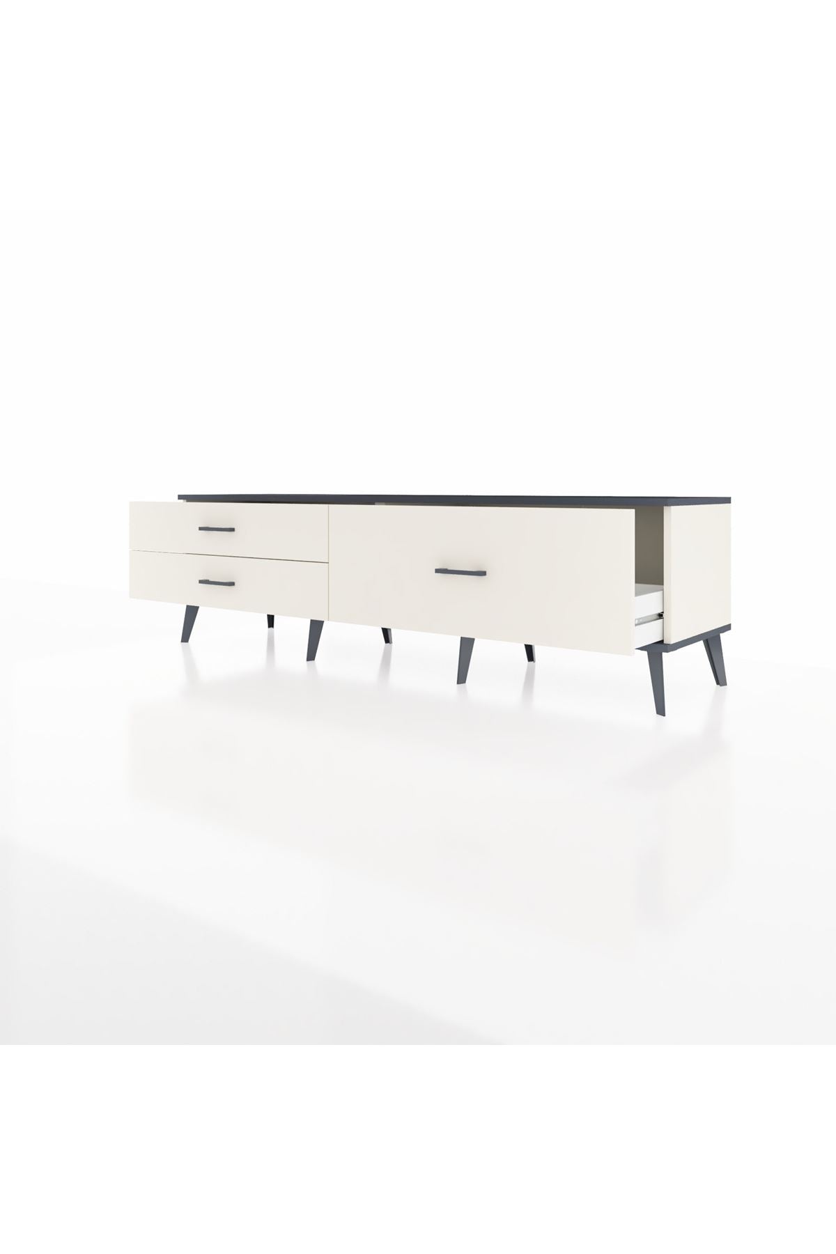 Hyperion TV Ünitesi 3 Çekmeceli  176x44x51 Aytaşı-Antrasit/Aytaşı