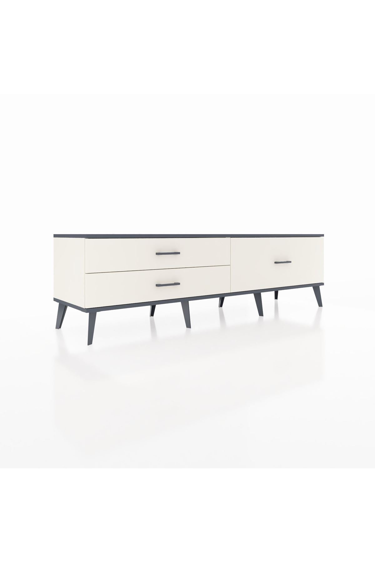 Hyperion TV Ünitesi 3 Çekmeceli  176x44x51 Aytaşı-Antrasit/Aytaşı