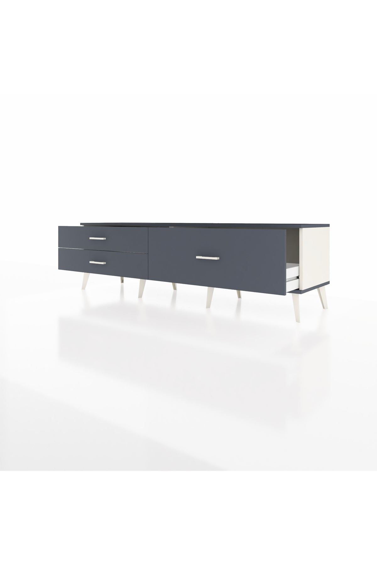 Hyperion TV Ünitesi 3 Çekmeceli  176x44x51 Aytaşı-Antrasit/Antrasit