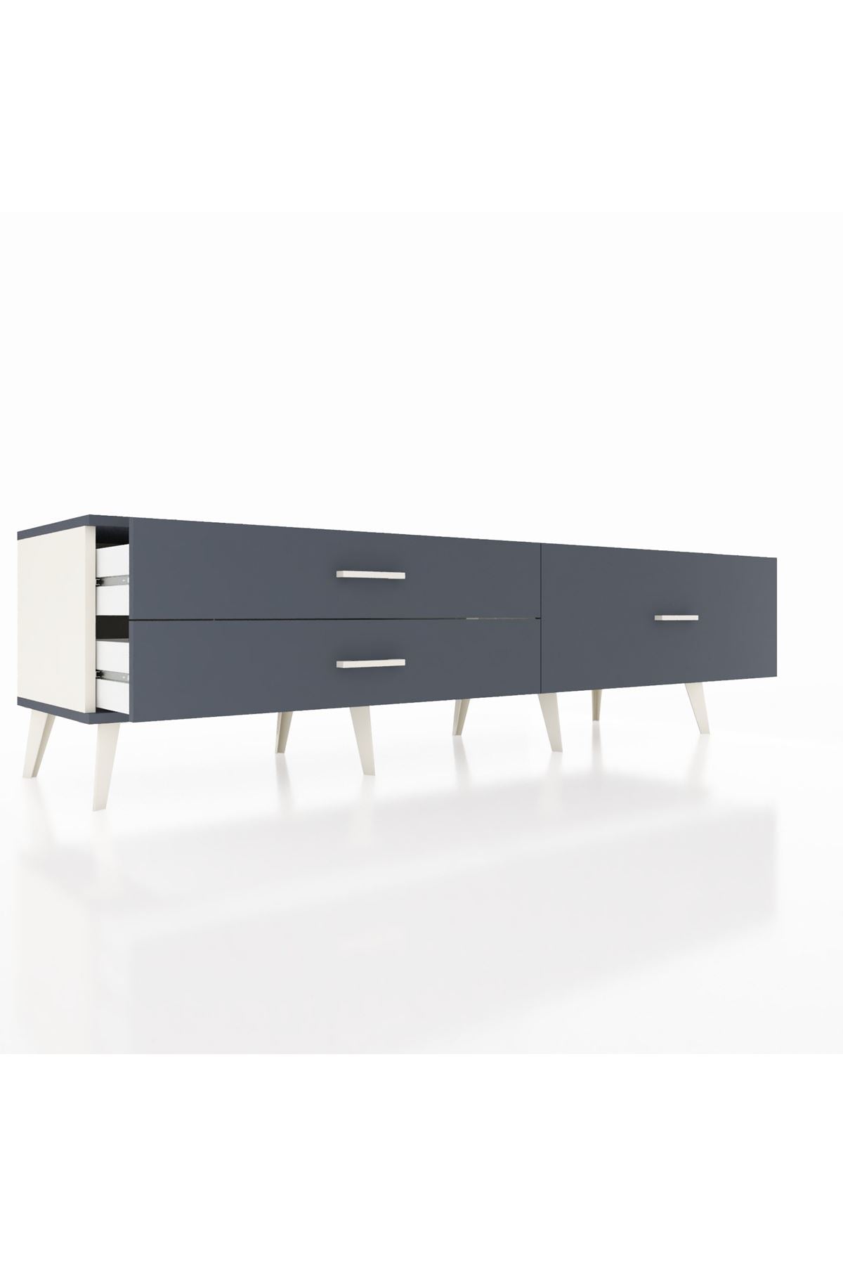 Hyperion TV Ünitesi 3 Çekmeceli  176x44x51 Aytaşı-Antrasit/Antrasit