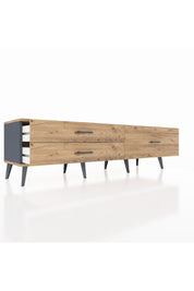Hyperion TV Ünitesi 3 Çekmeceli  176x44x51 Antrasit-Çam/Çam