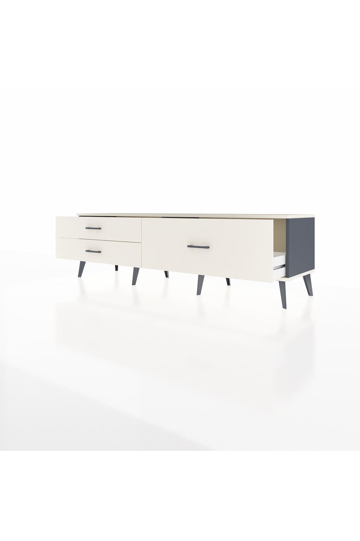 Hyperion TV Ünitesi 3 Çekmeceli  176x44x51 Antrasit-Aytaşı/Aytaşı