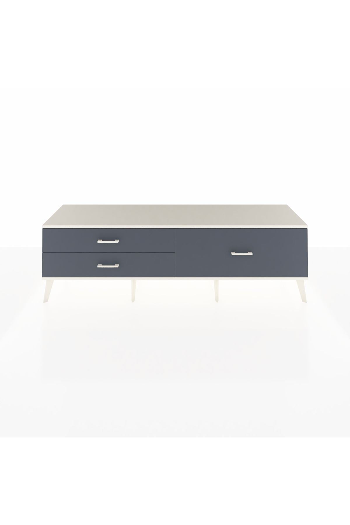 Hyperion TV Ünitesi 3 Çekmeceli  176x44x51 Antrasit-Aytaşı/Antrasit