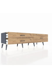 Hyperion TV Ünitesi 3 Çekmeceli  176x44x51 Antrasit-Aytaşı/Çam