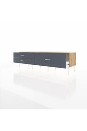 Hyperion TV Ünitesi 3 Çekmeceli  176x44x51 Çam-Aytaşı/Antrasit