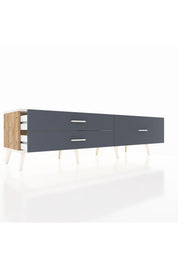 Hyperion TV Ünitesi 3 Çekmeceli  176x44x51 Çam-Aytaşı/Antrasit