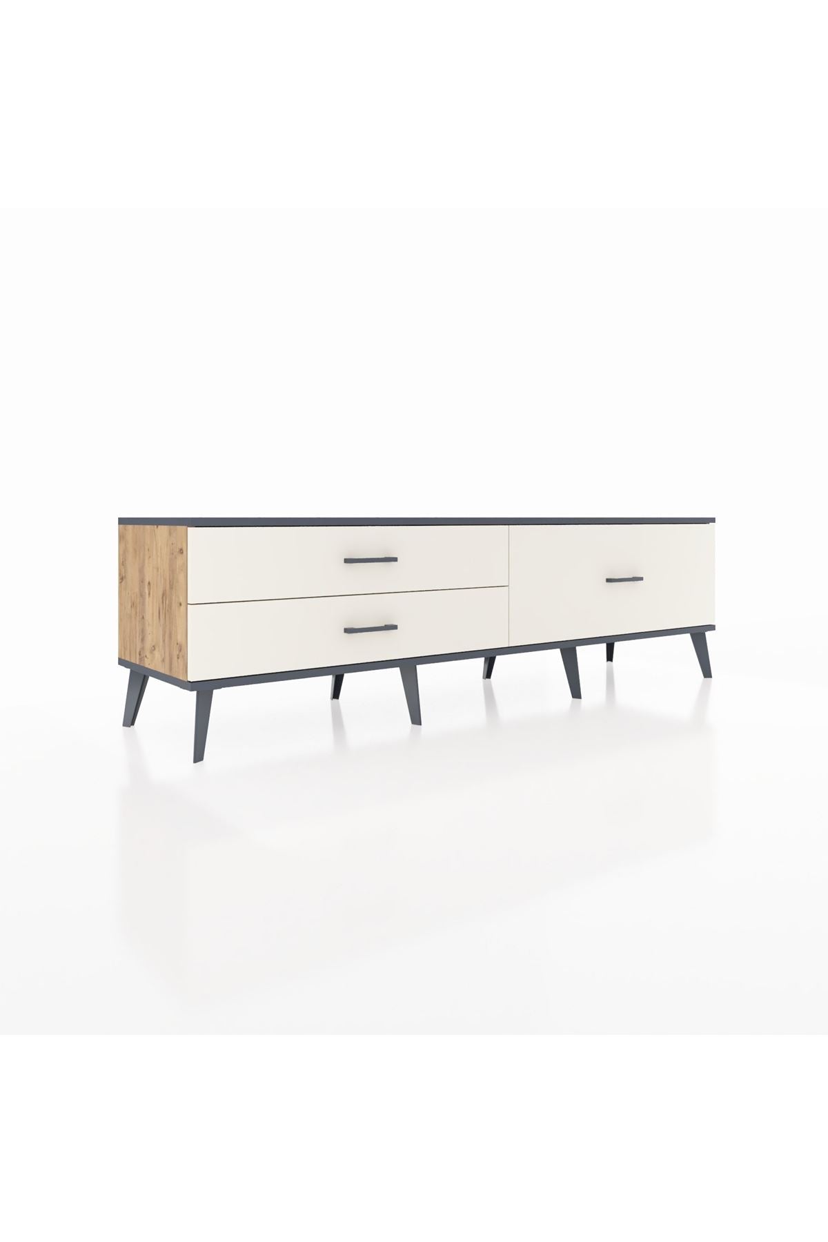 Hyperion TV Ünitesi 3 Çekmeceli  176x44x51 Çam-Antrasit/Aytaşı