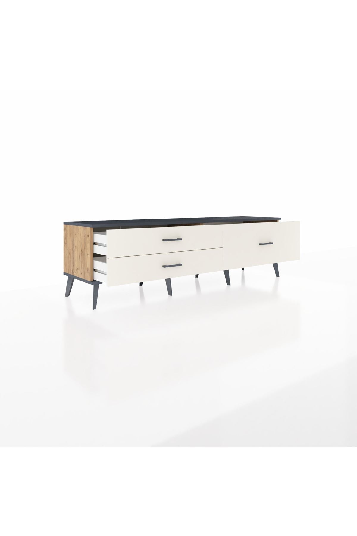 Hyperion TV Ünitesi 3 Çekmeceli  176x44x51 Çam-Antrasit/Aytaşı