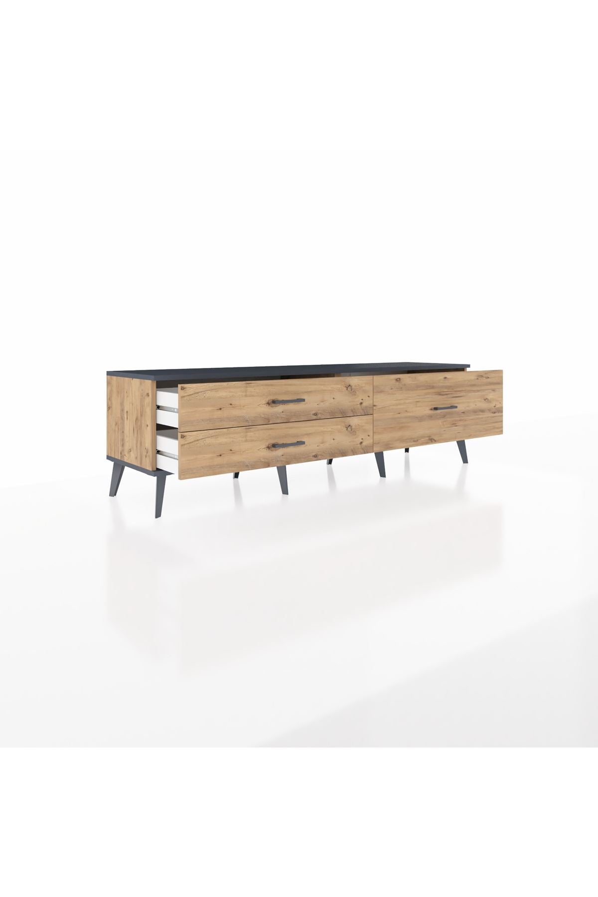 Hyperion TV Ünitesi 3 Çekmeceli  176x44x51 Çam-Antrasit/Çam