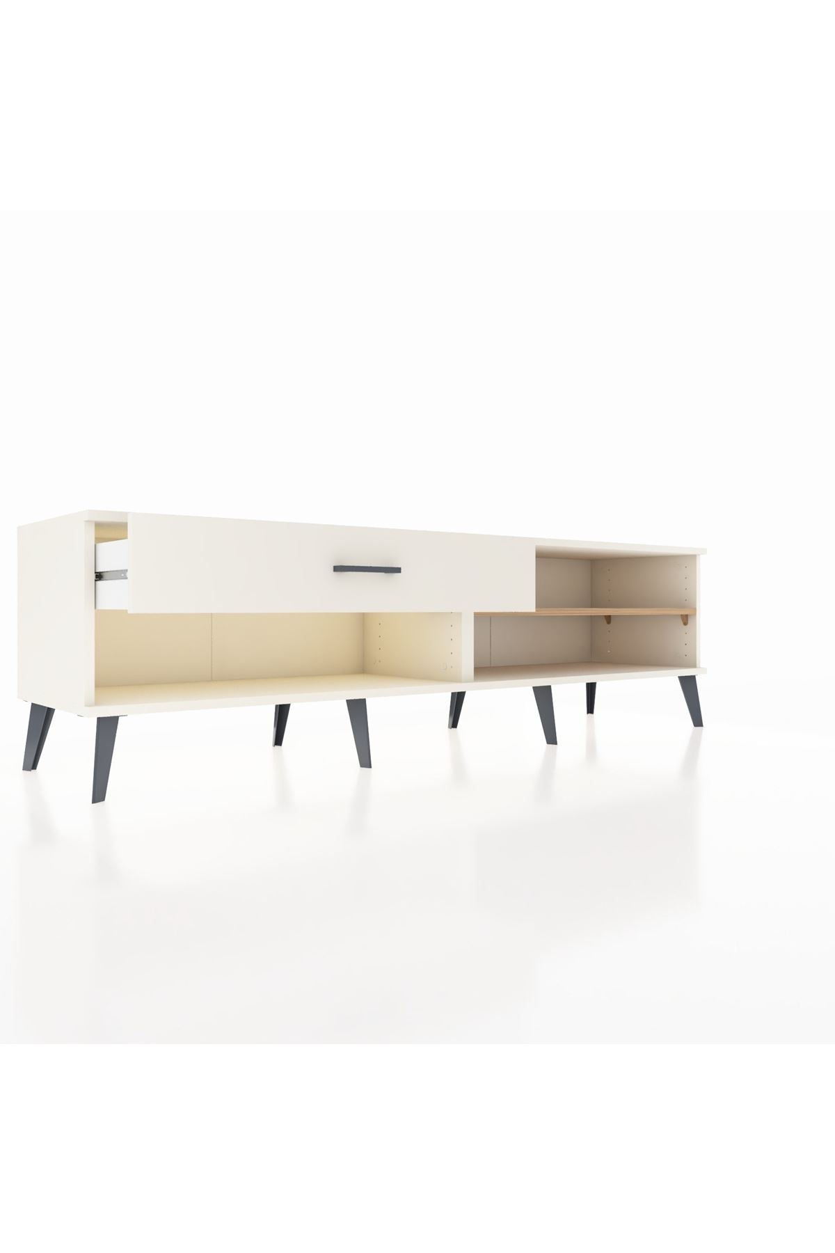 Hyperion TV Ünitesi Tek Raflı Tek Çekmeceli  176x44x51 Aytaşı-Çam/Aytaşı