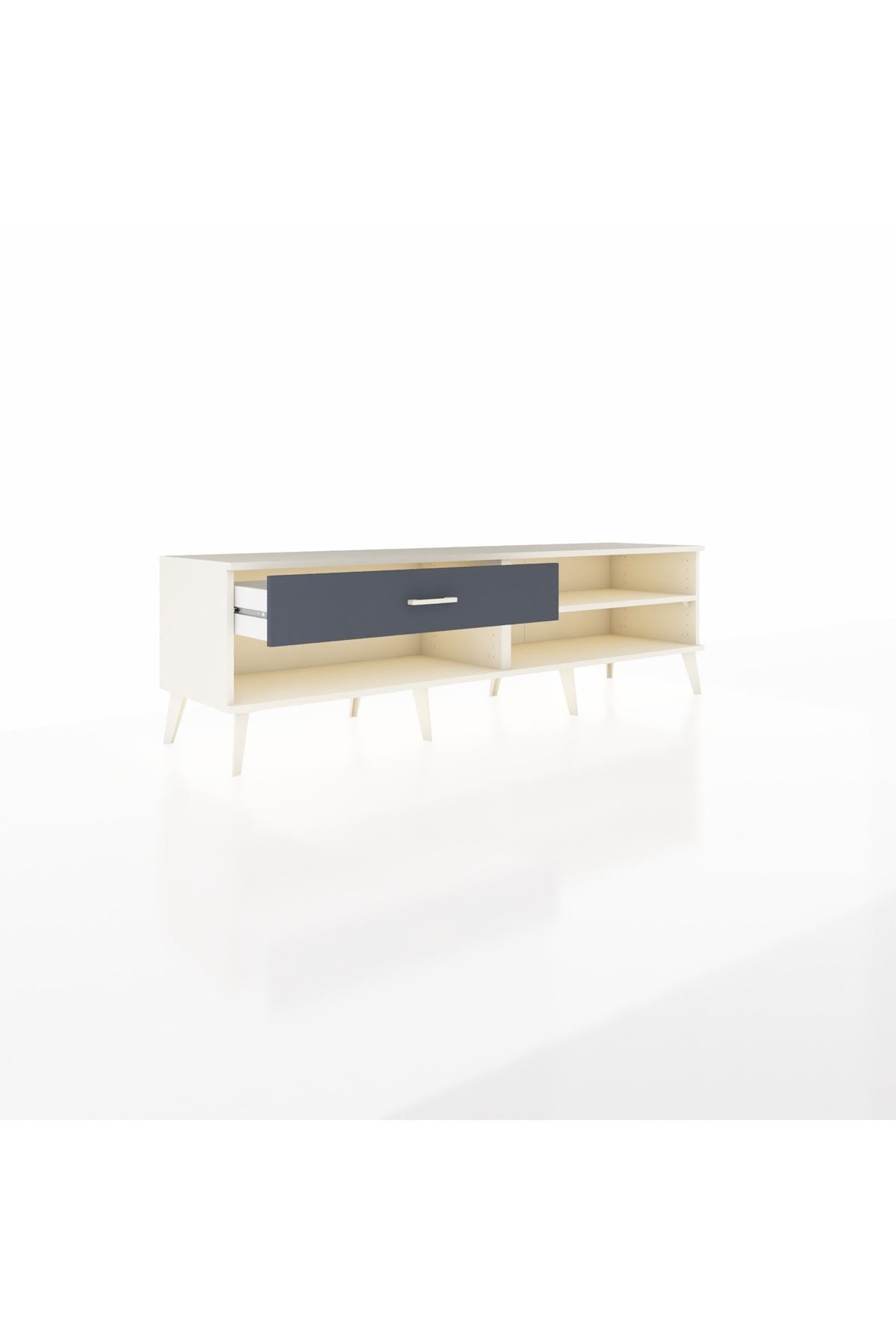 Hyperion TV Ünitesi Tek Raflı Tek Çekmeceli  176x44x51 Aytaşı-Aytaşı/Antrasit