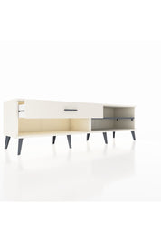 Hyperion TV Ünitesi Tek Raflı Tek Çekmeceli  176x44x51 Aytaşı-Antrasit/Aytaşı