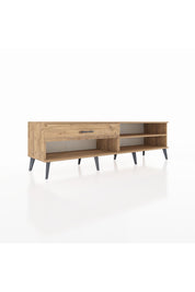 Hyperion TV Ünitesi Tek Raflı Tek Çekmeceli  176x44x51 Çam-Çam/Çam