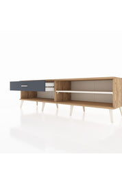 Hyperion TV Ünitesi Tek Raflı Tek Çekmeceli  176x44x51 Çam-Aytaşı/Antrasit