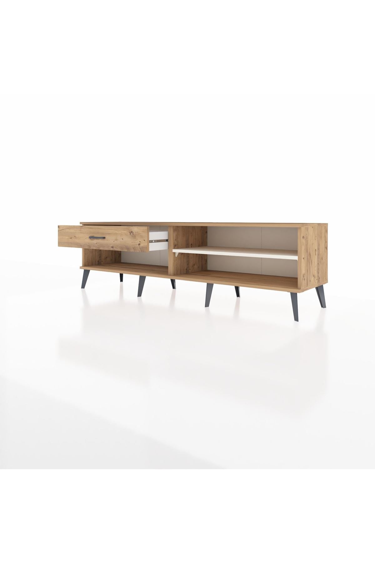 Hyperion TV Ünitesi Tek Raflı Tek Çekmeceli  176x44x51 Çam-Aytaşı/Çam