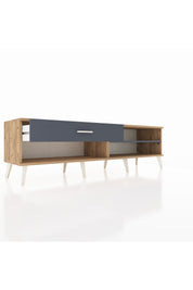 Hyperion TV Ünitesi Tek Raflı Tek Çekmeceli  176x44x51 Çam-Antrasit/Antrasit