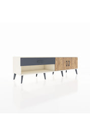 Hyperion TV Ünitesi Tek Raflı Tek Çekmeceli 2 Kapaklı 176x44x51 Aytaşı-Çam/Antrasit