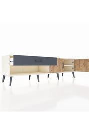 Hyperion TV Ünitesi Tek Raflı Tek Çekmeceli 2 Kapaklı 176x44x51 Aytaşı-Çam/Antrasit