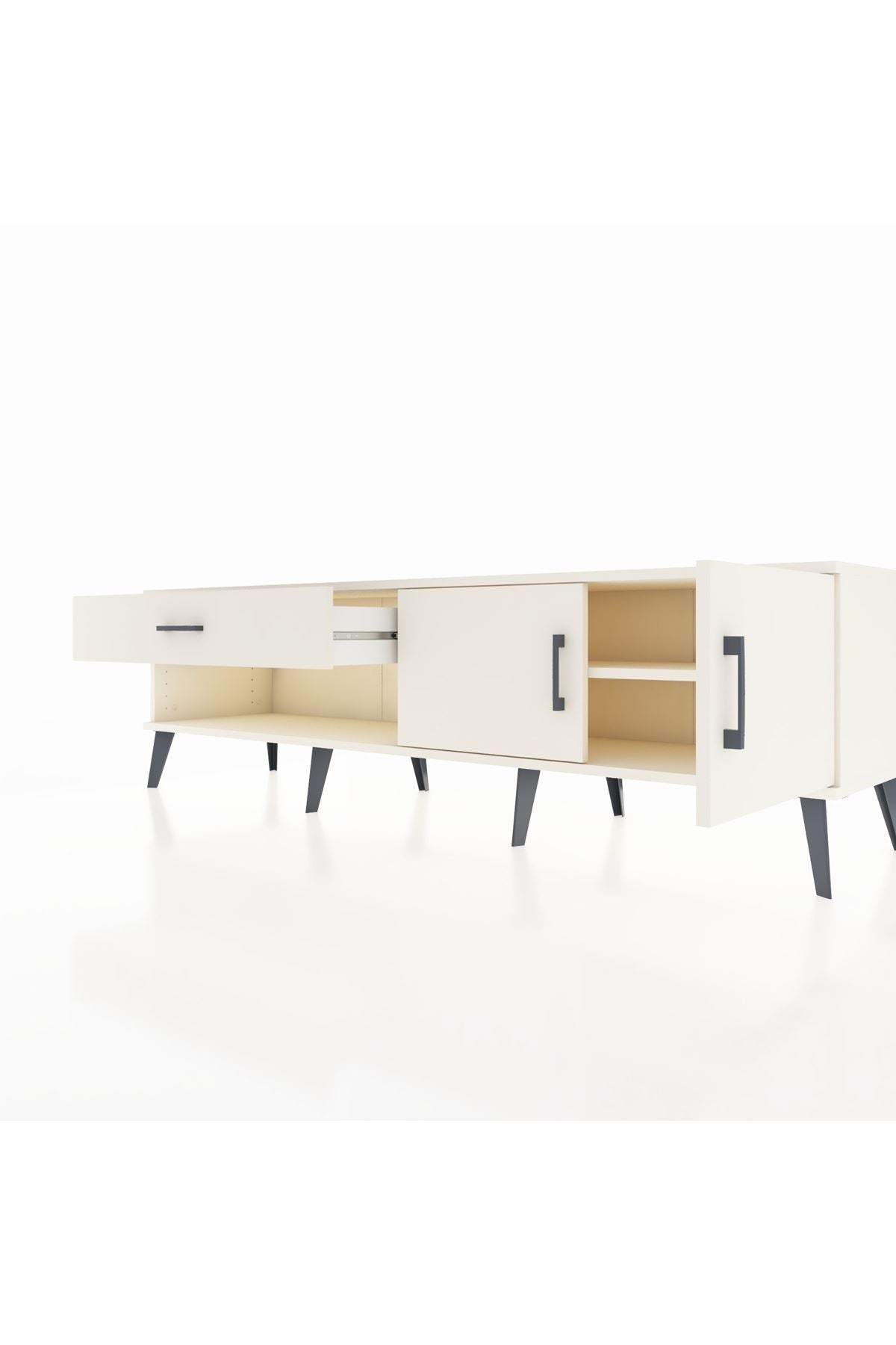 Hyperion TV Ünitesi Tek Raflı Tek Çekmeceli 2 Kapaklı 176x44x51 Aytaşı-Aytaşı/Aytaşı