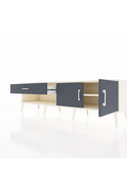 Hyperion TV Ünitesi Tek Raflı Tek Çekmeceli 2 Kapaklı 176x44x51 Aytaşı-Antrasit/Antrasit