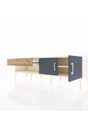 Hyperion TV Ünitesi Tek Raflı Tek Çekmeceli 2 Kapaklı 176x44x51 Aytaşı-Antrasit/Çam