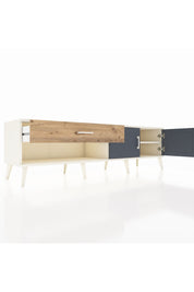 Hyperion TV Ünitesi Tek Raflı Tek Çekmeceli 2 Kapaklı 176x44x51 Aytaşı-Antrasit/Çam