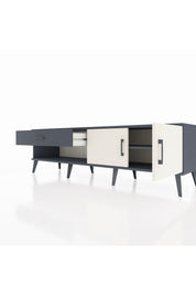 Hyperion TV Ünitesi Tek Raflı Tek Çekmeceli 2 Kapaklı 176x44x51 Antrasit-Aytaşı/Antrasit