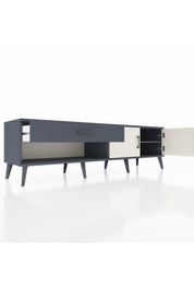 Hyperion TV Ünitesi Tek Raflı Tek Çekmeceli 2 Kapaklı 176x44x51 Antrasit-Aytaşı/Antrasit