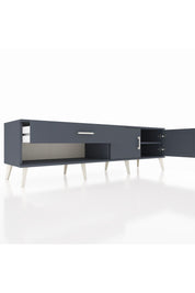 Hyperion TV Ünitesi Tek Raflı Tek Çekmeceli 2 Kapaklı 176x44x51 Antrasit-Antrasit/Antrasit