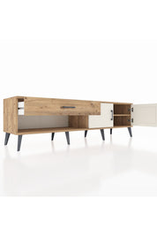 Hyperion TV Ünitesi Tek Raflı Tek Çekmeceli 2 Kapaklı 176x44x51 Çam-Aytaşı/Çam