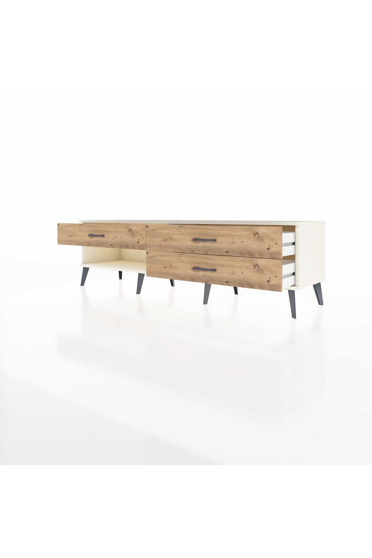 Hyperion TV Ünitesi 3 Çekmeceli  176x44x51 Aytaşı-Aytaşı/Çam