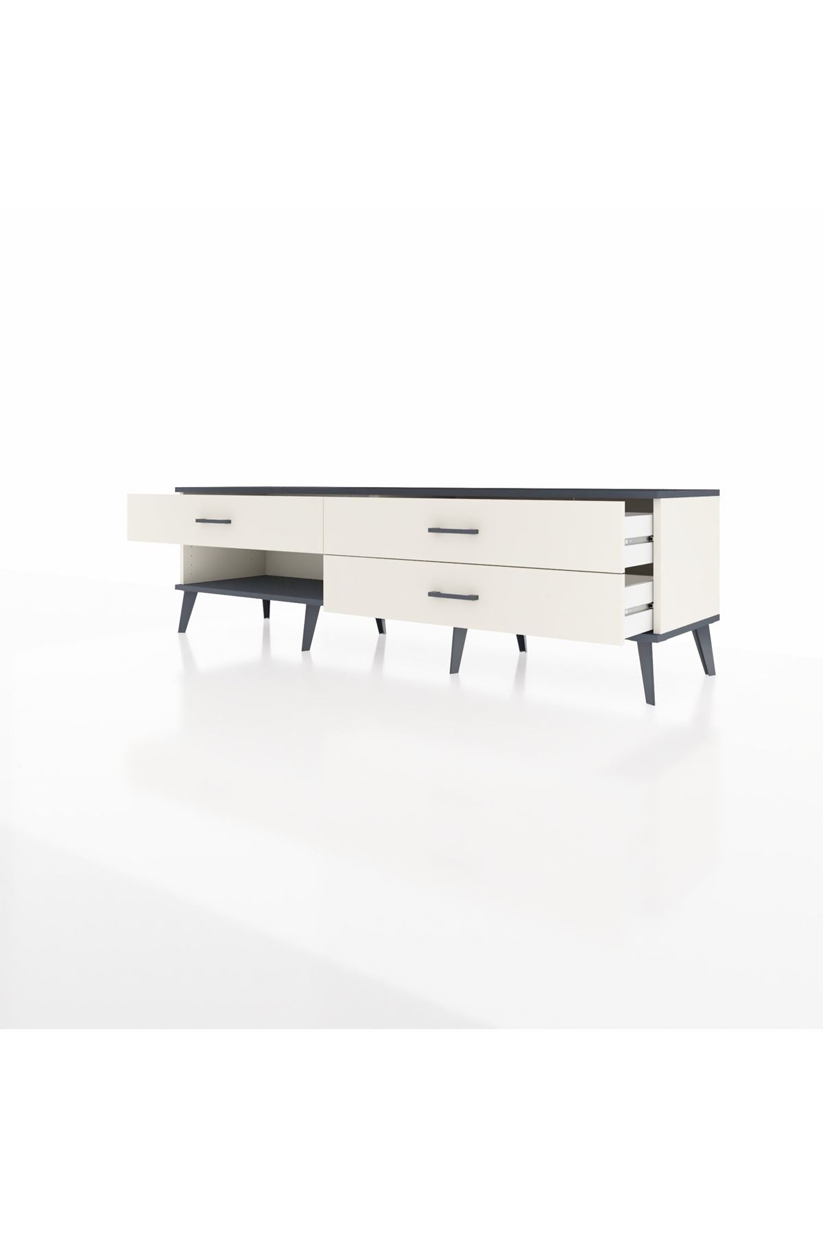 Hyperion TV Ünitesi 3 Çekmeceli  176x44x51 Aytaşı-Antrasit/Aytaşı