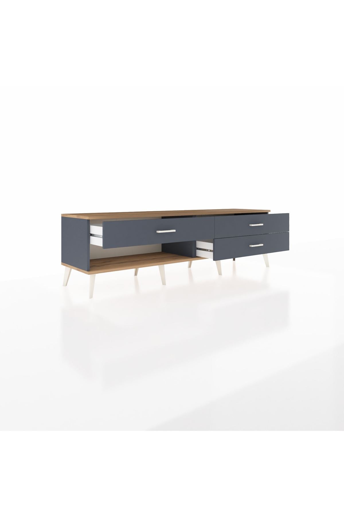 Hyperion TV Ünitesi 3 Çekmeceli  176x44x51 Antrasit-Çam/Antrasit