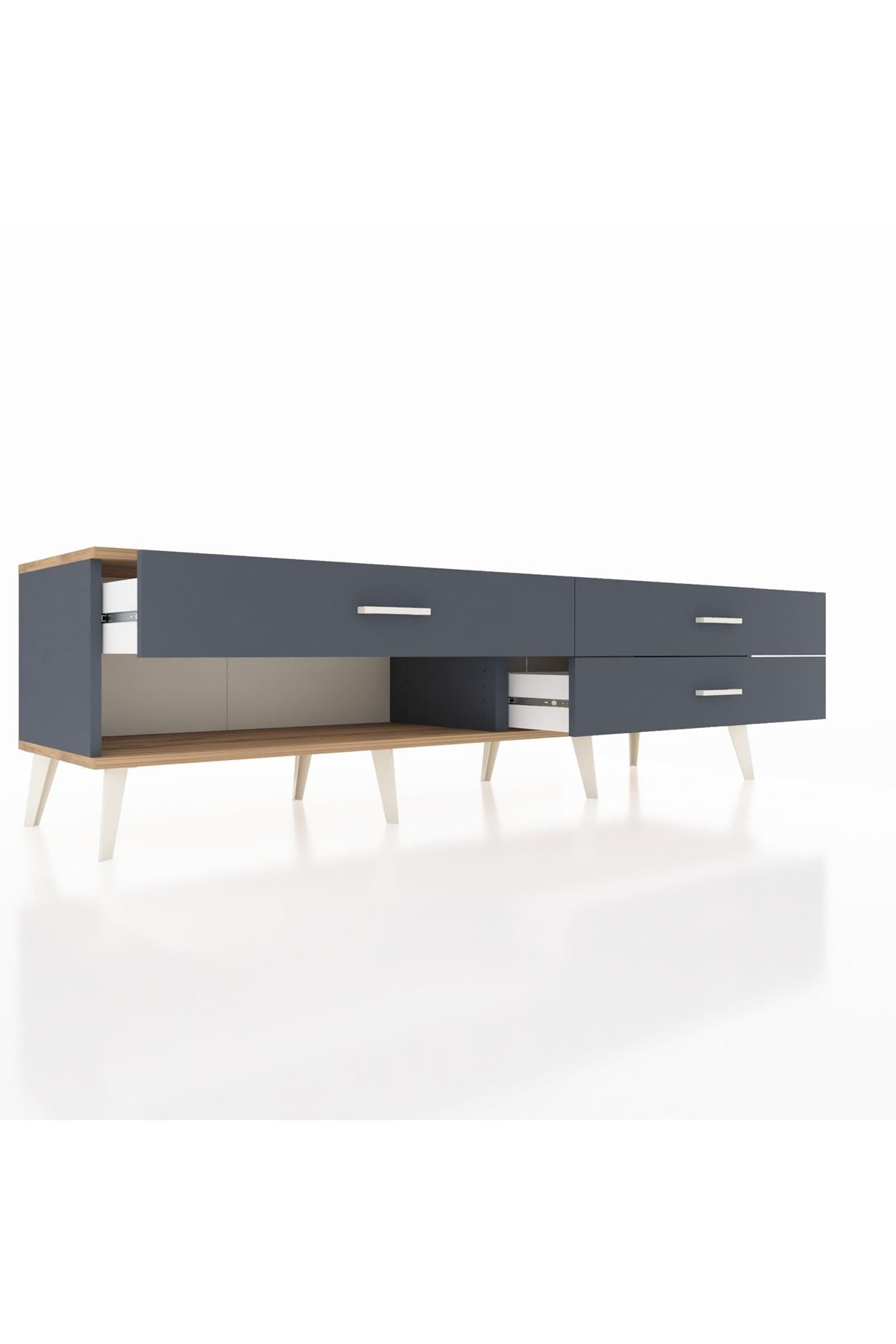 Hyperion TV Ünitesi 3 Çekmeceli  176x44x51 Antrasit-Çam/Antrasit