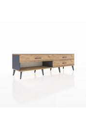 Hyperion TV Ünitesi 3 Çekmeceli  176x44x51 Antrasit-Çam/Çam
