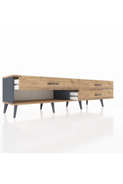 Hyperion TV Ünitesi 3 Çekmeceli  176x44x51 Antrasit-Çam/Çam