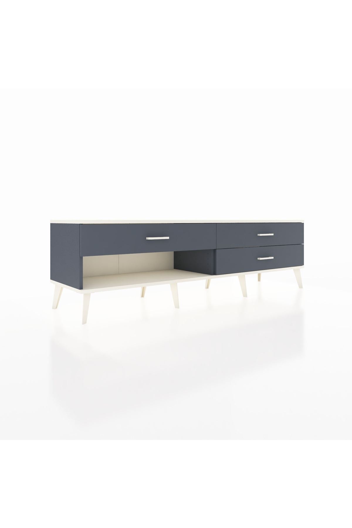 Hyperion TV Ünitesi 3 Çekmeceli  176x44x51 Antrasit-Aytaşı/Antrasit