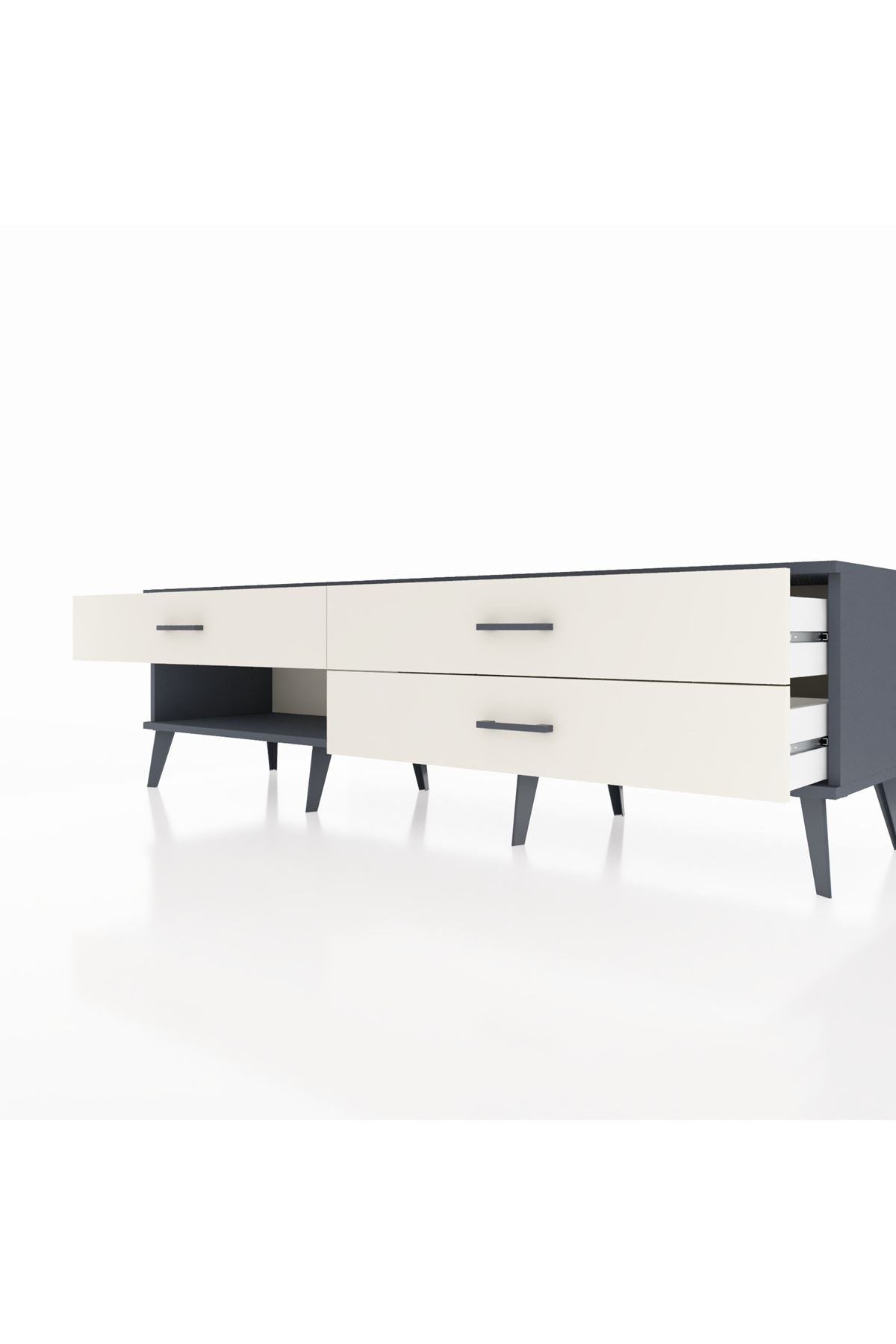 Hyperion TV Ünitesi 3 Çekmeceli  176x44x51 Antrasit-Antrasit/Aytaşı