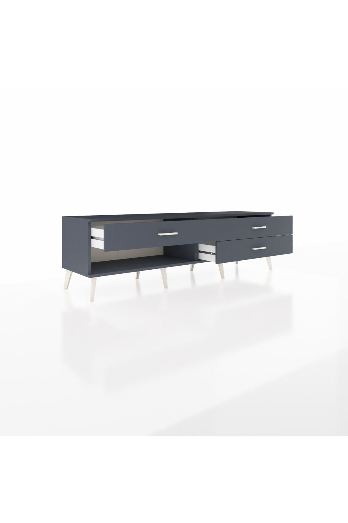 Hyperion TV Ünitesi 3 Çekmeceli  176x44x51 Antrasit-Antrasit/Antrasit