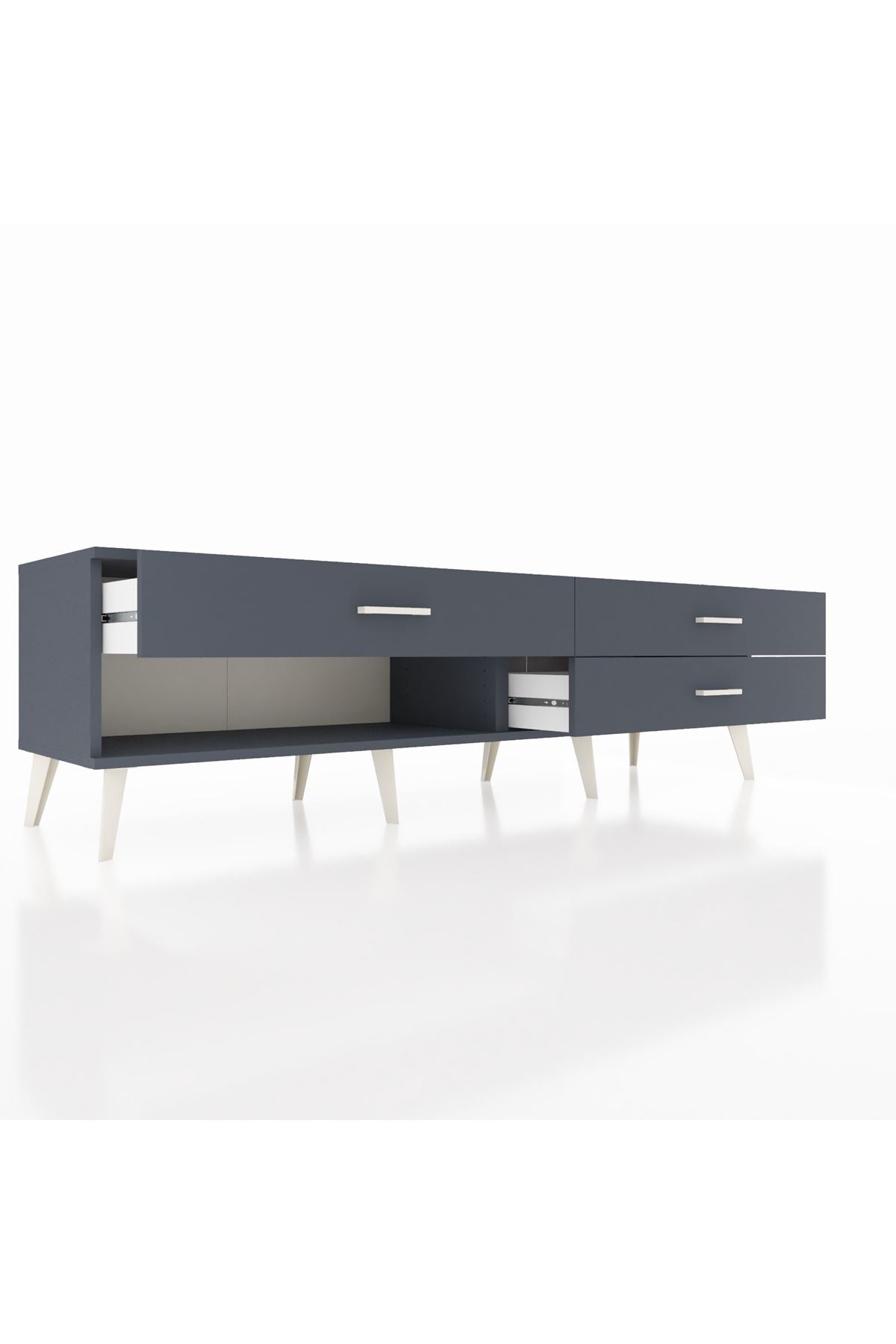 Hyperion TV Ünitesi 3 Çekmeceli  176x44x51 Antrasit-Antrasit/Antrasit
