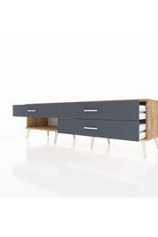 Hyperion TV Ünitesi 3 Çekmeceli  176x44x51 Çam-Çam/Antrasit