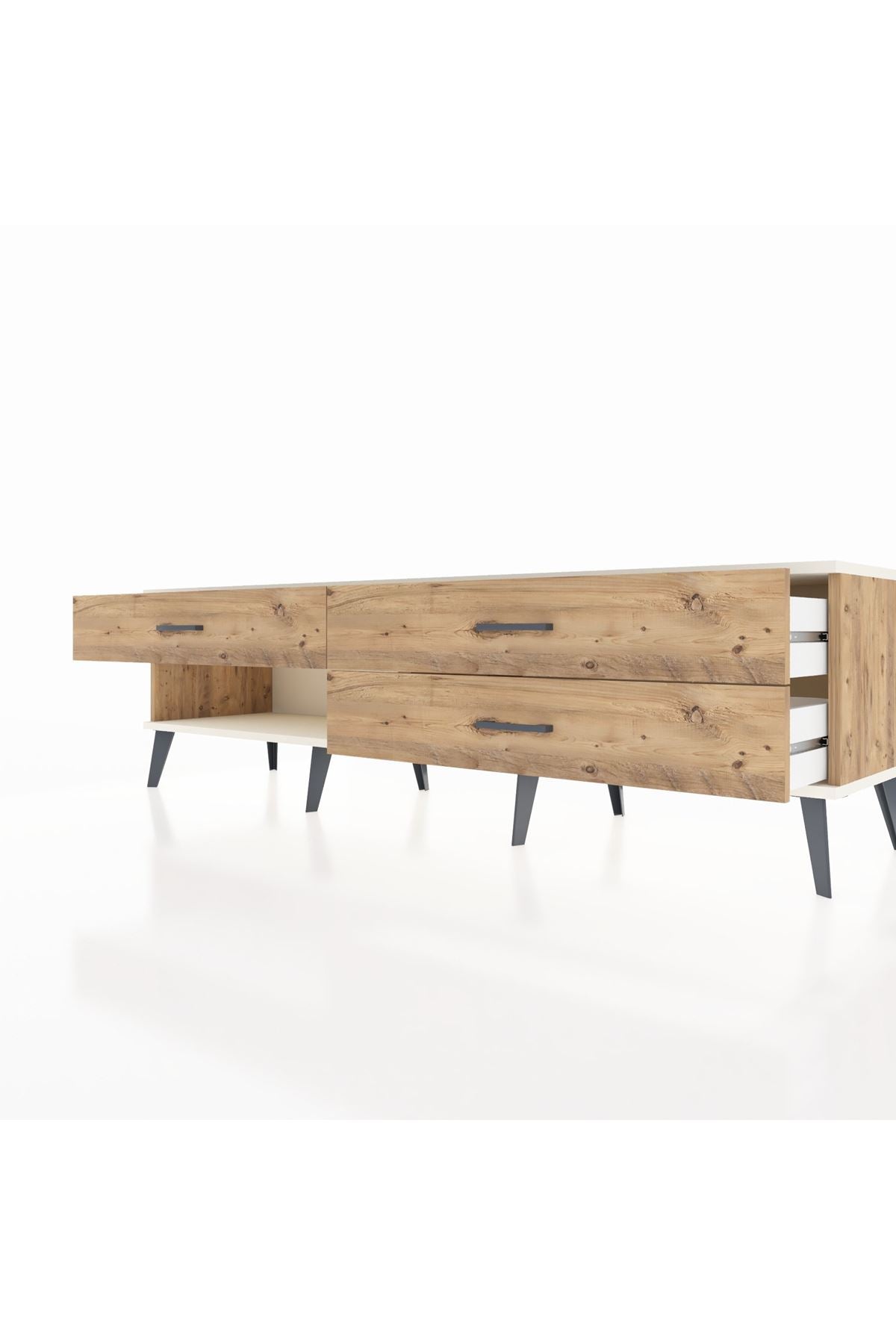 Hyperion TV Ünitesi 3 Çekmeceli  176x44x51 Çam-Aytaşı/Çam