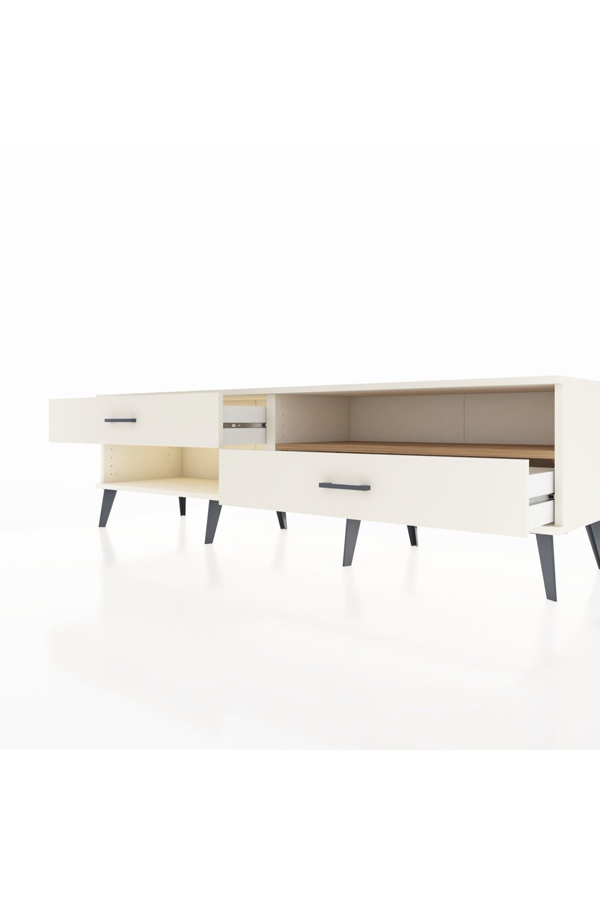 Hyperion TV Ünitesi Tek Raflı 2 Çekmeceli  176x44x51 Aytaşı-Çam/Aytaşı