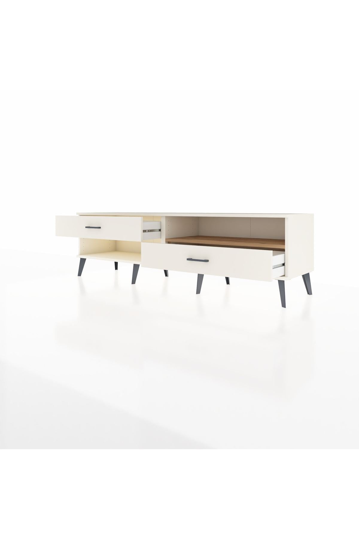 Hyperion TV Ünitesi Tek Raflı 2 Çekmeceli  176x44x51 Aytaşı-Çam/Aytaşı