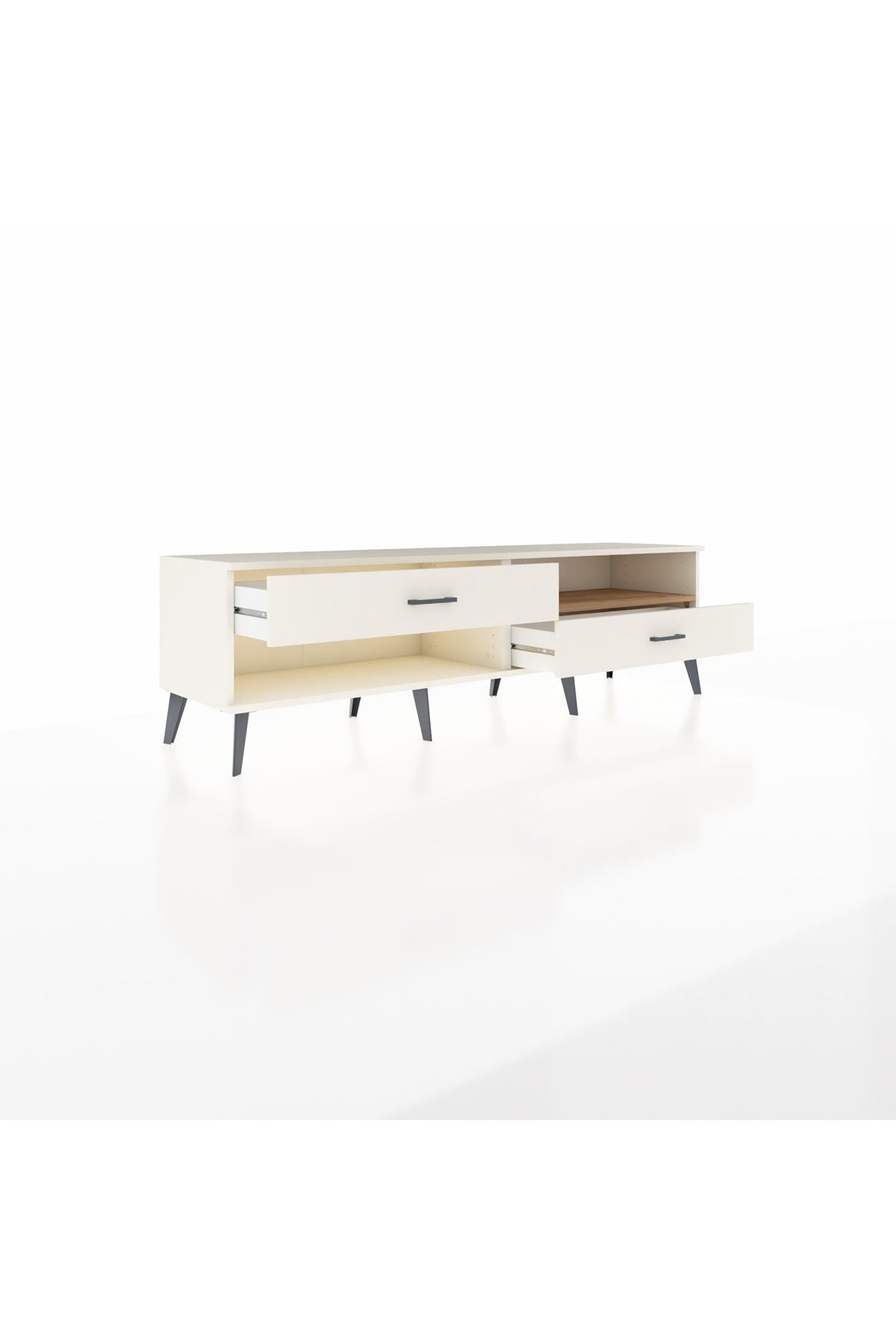 Hyperion TV Ünitesi Tek Raflı 2 Çekmeceli  176x44x51 Aytaşı-Çam/Aytaşı