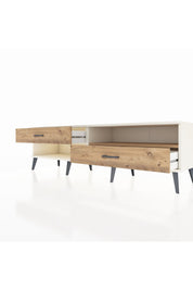 Hyperion TV Ünitesi Tek Raflı 2 Çekmeceli  176x44x51 Aytaşı-Çam/Çam