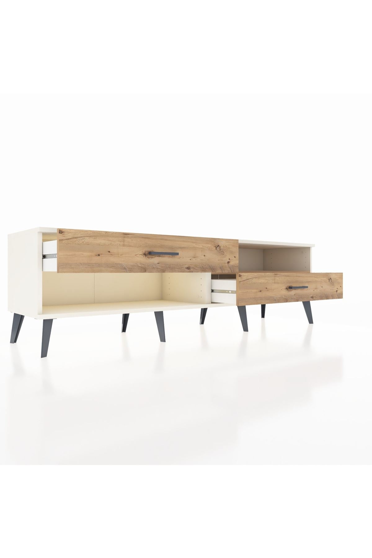 Hyperion TV Ünitesi Tek Raflı 2 Çekmeceli  176x44x51 Aytaşı-Çam/Çam